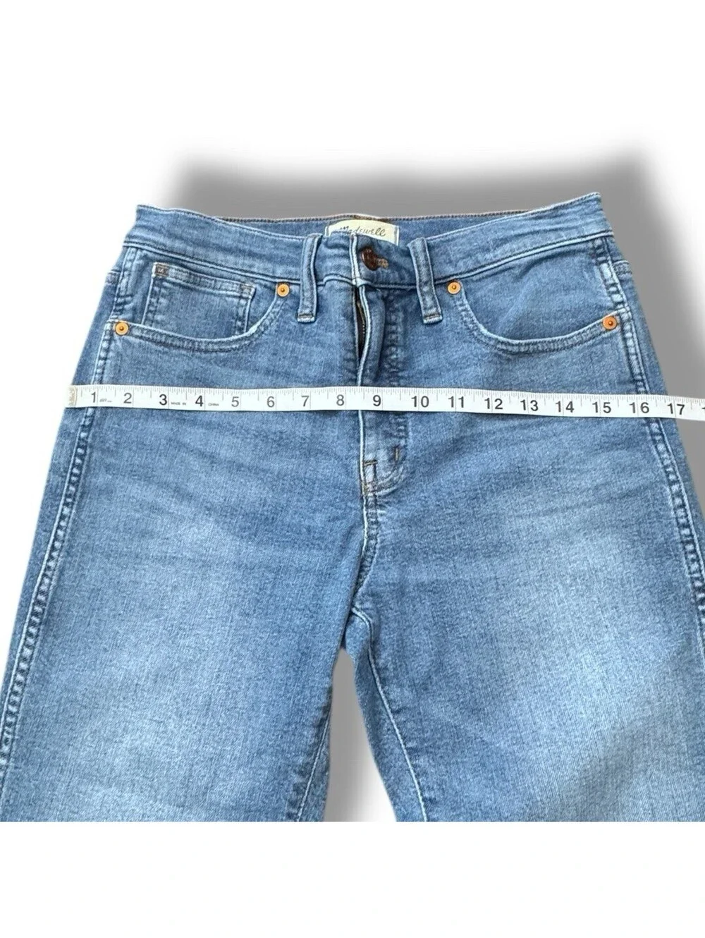 Madewell Stovepipe Jeans Blue Denim Stretch Medium Wash Casual Women’s Size 28P